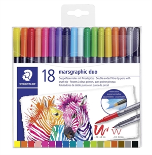 Staedtler Fiberpen Marsgraphic Duo ecsetfilcek (18)